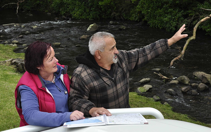 A couple researching questions buying caravan