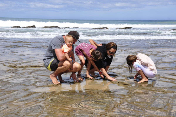 Image of a family caravan holiday