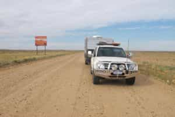 car towing a caravan throughout Australia.