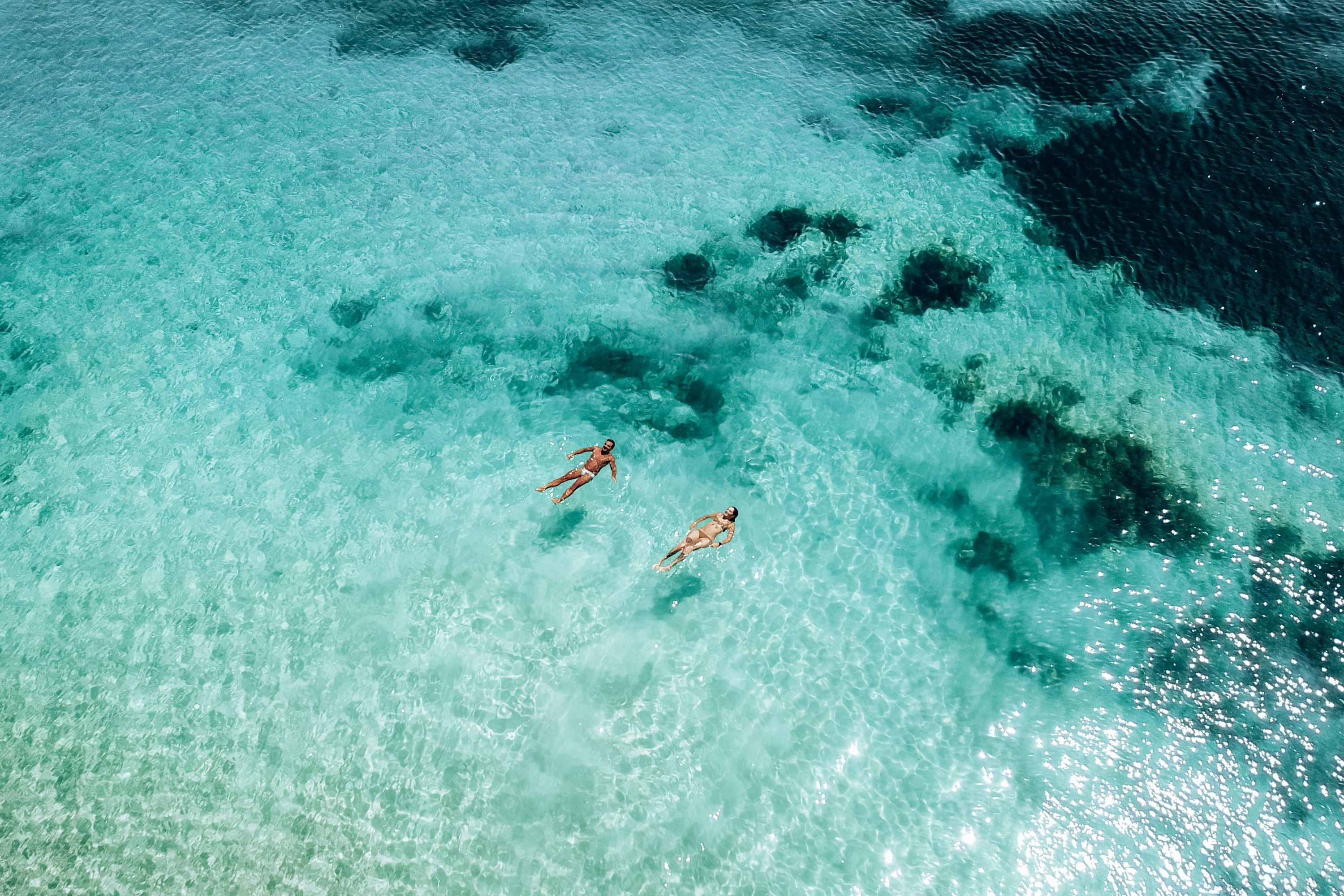 People swimming at Yallingup beach 